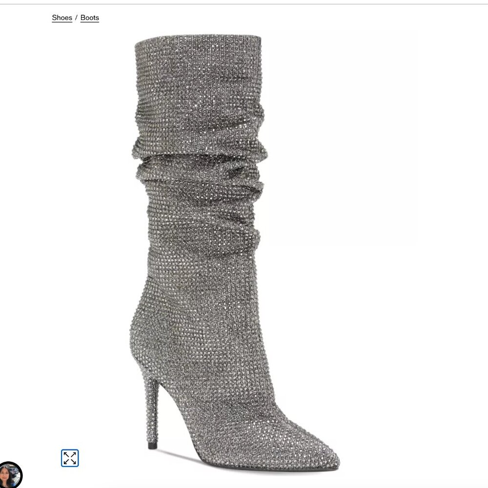 JESSICA SIMPSON Layzer Slouchy Rhinestone Boots